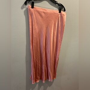 H&M Shimmering Pink Midi Skirt